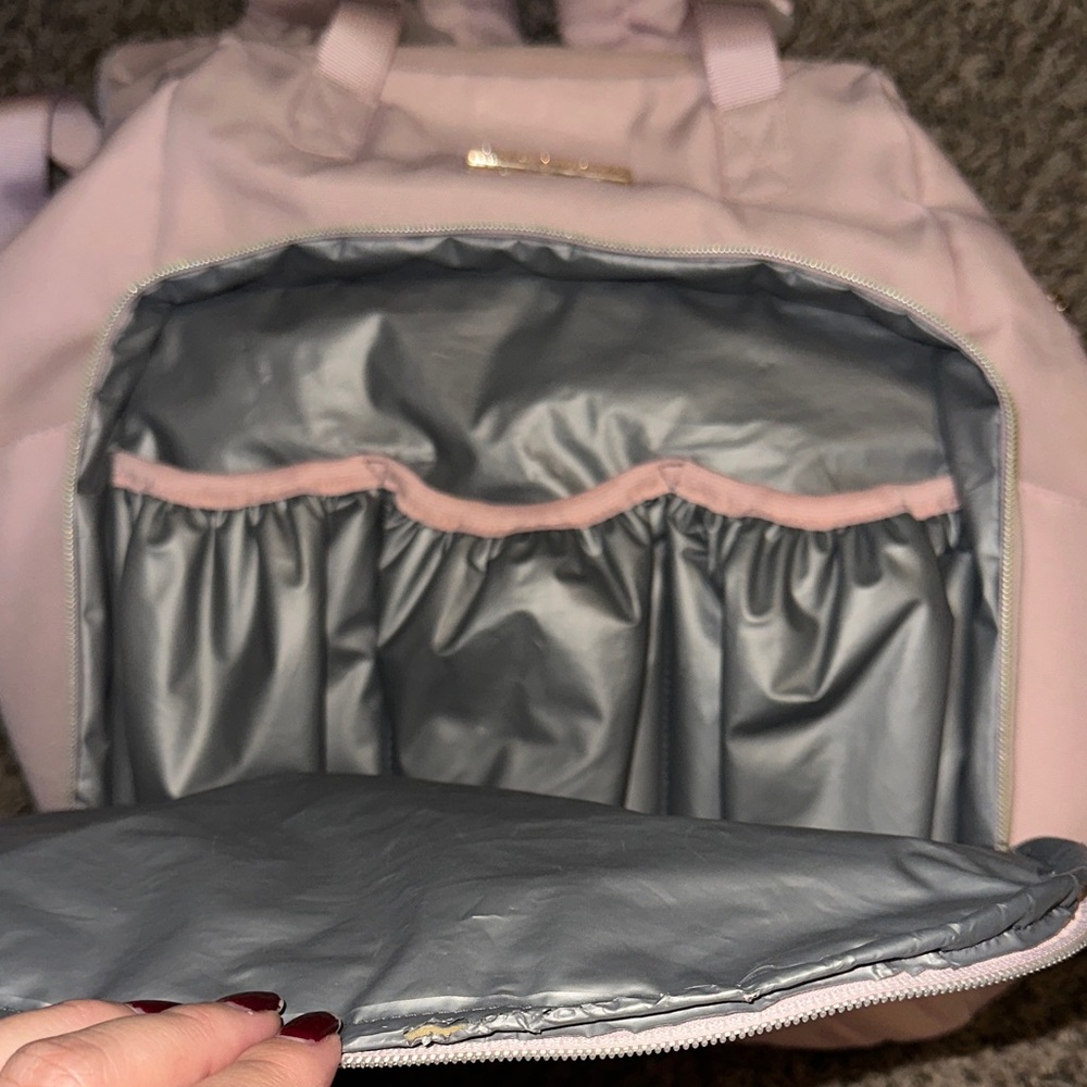 Pink Quilted diaper Backpack - Picture 7 of 9